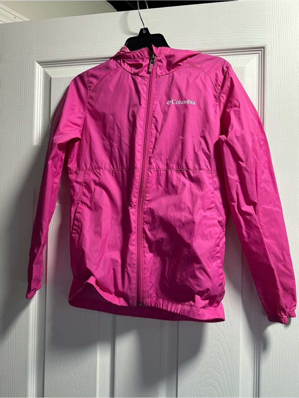 Columbia Bright Pink Kids' Hooded Rain Jacket